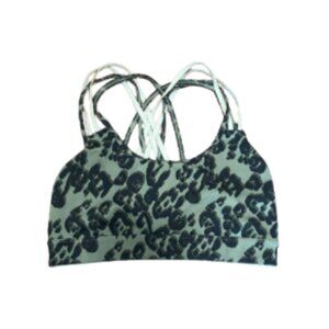 Victoria's Secret Sport green animal print super strappy size M sports bra EUC